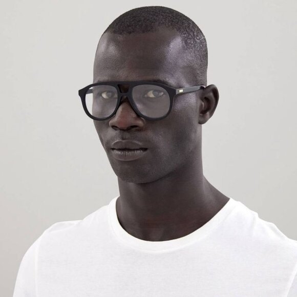 NEW GUCCI GG1320O 001 BLACK PILOT UNISEX EYEGLASSES GUCCI - Picture 1 of 12